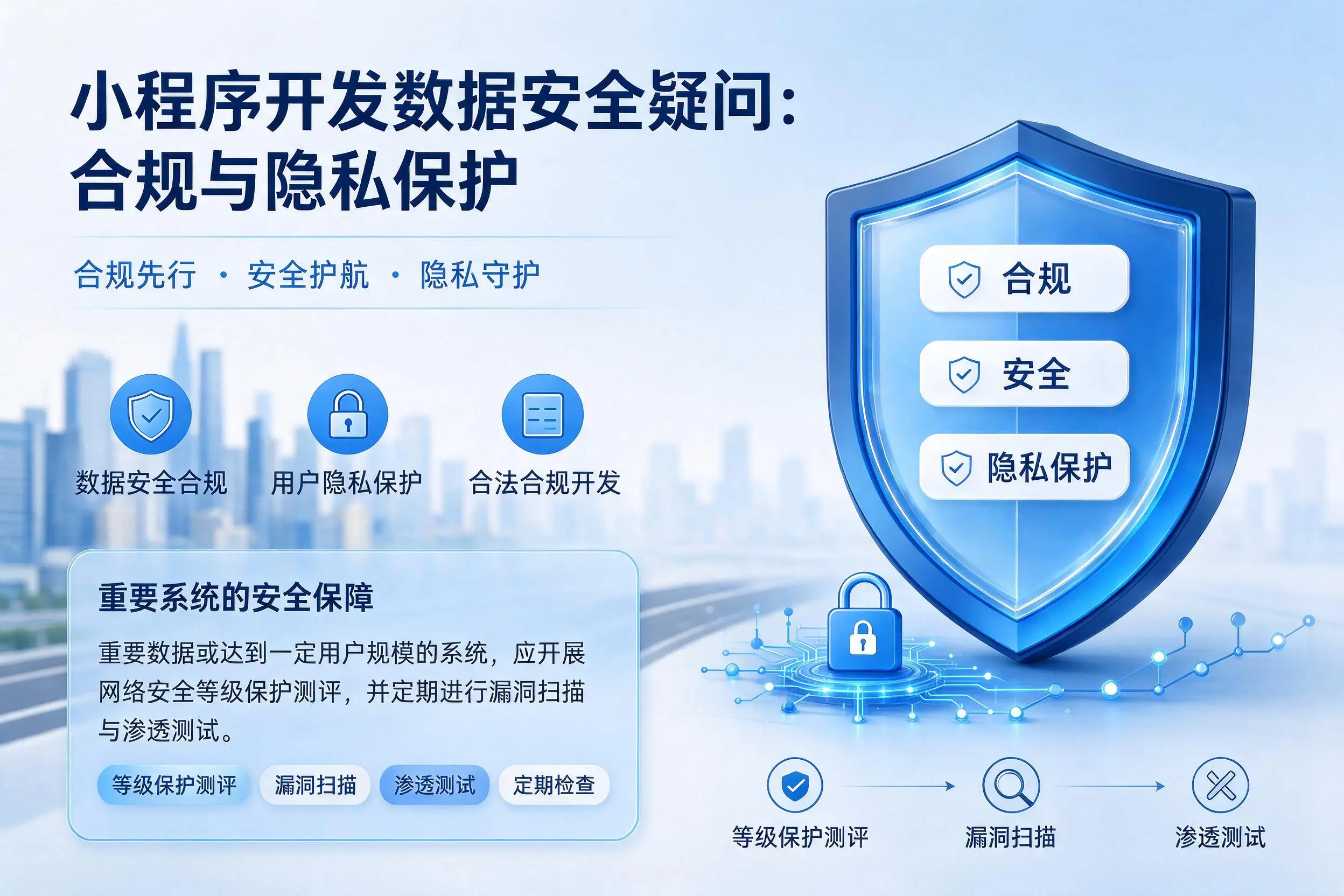 盐城小程序开发数据安全疑问:合规与隐私保护