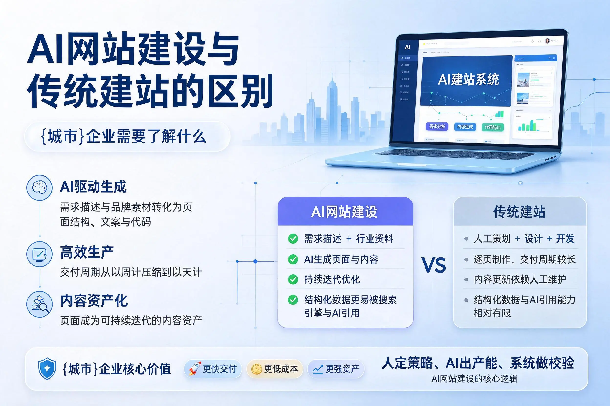 AI网站建设与传统建站的区别,盐城企业需要了解什么