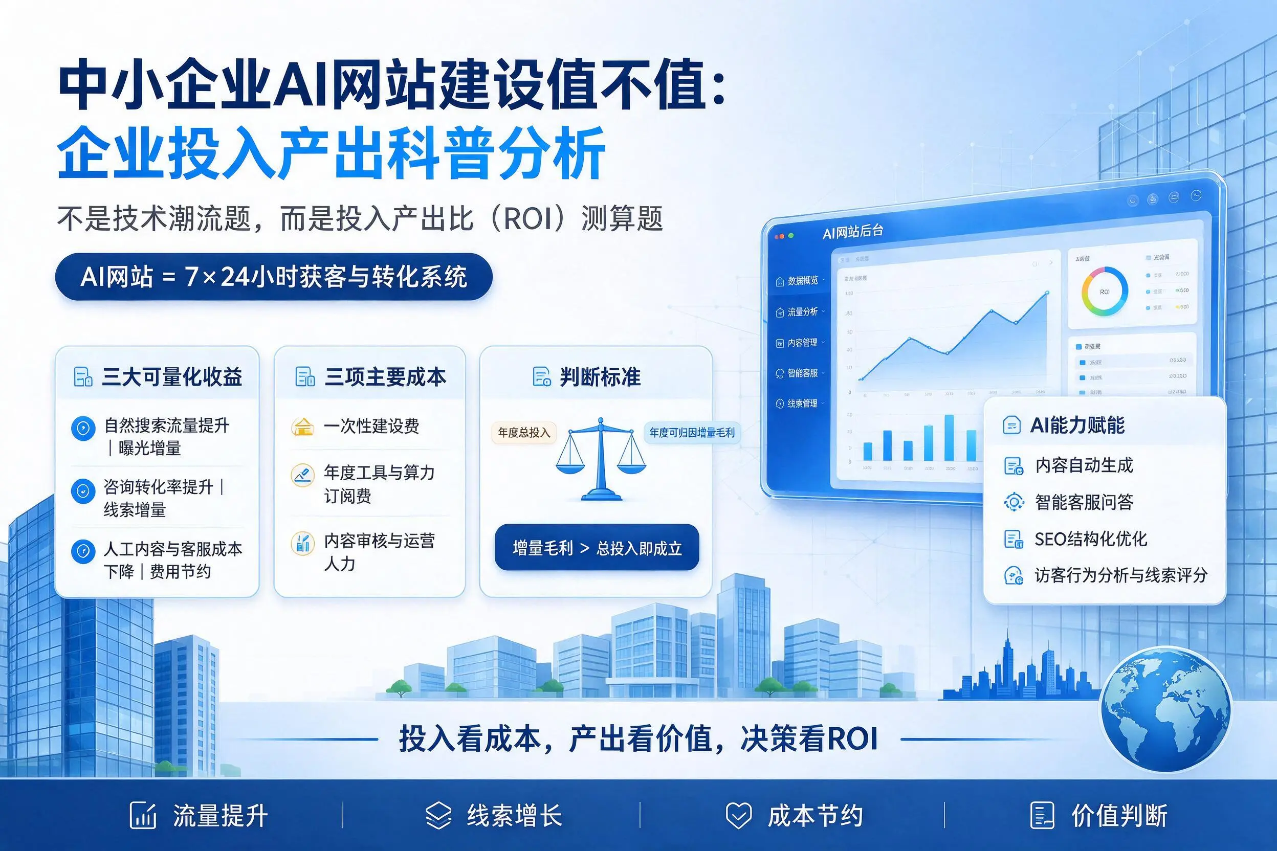 中小企业AI网站建设值不值:盐城企业投入产出科普分析
