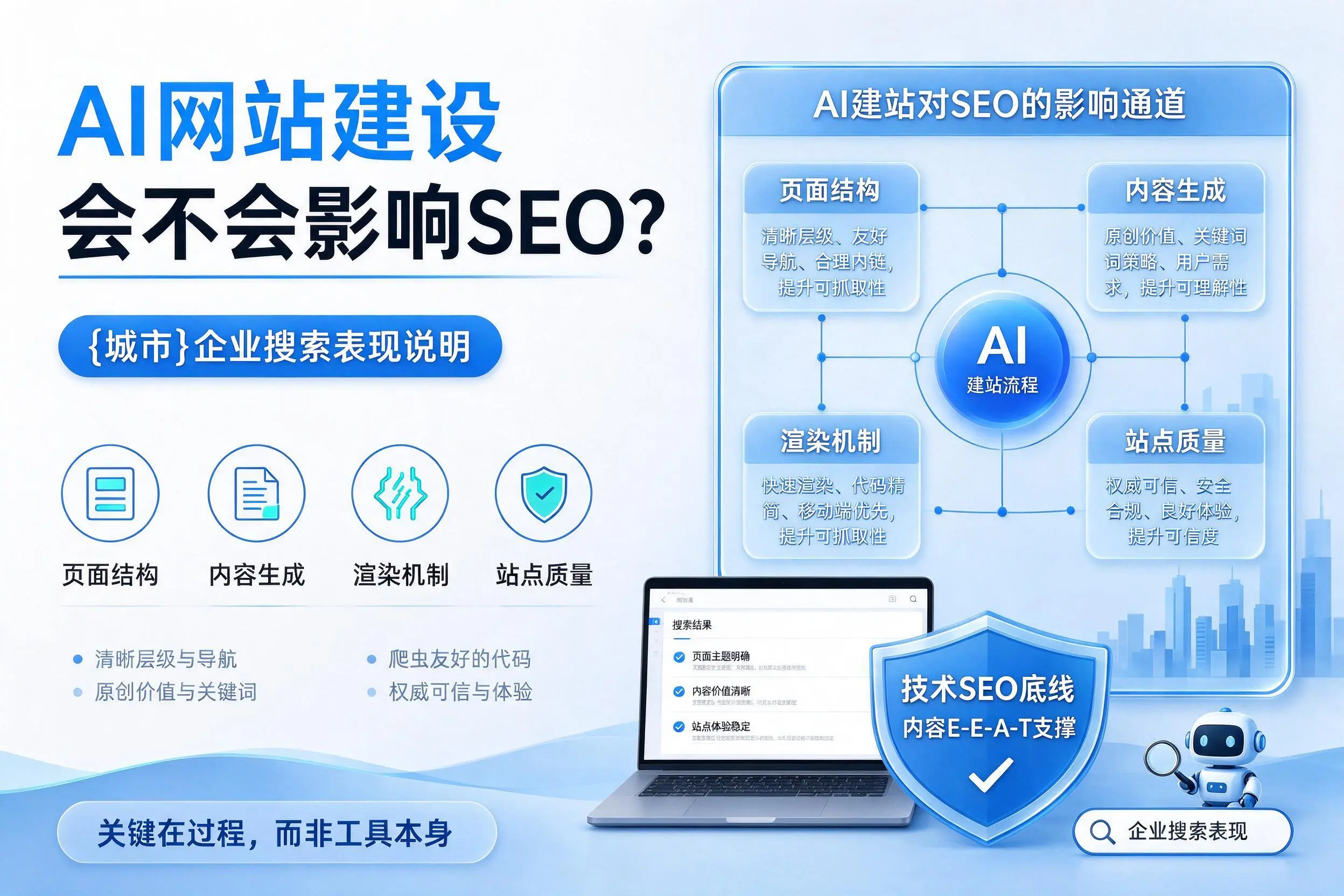 AI网站建设会不会影响SEO?盐城企业搜索表现说明