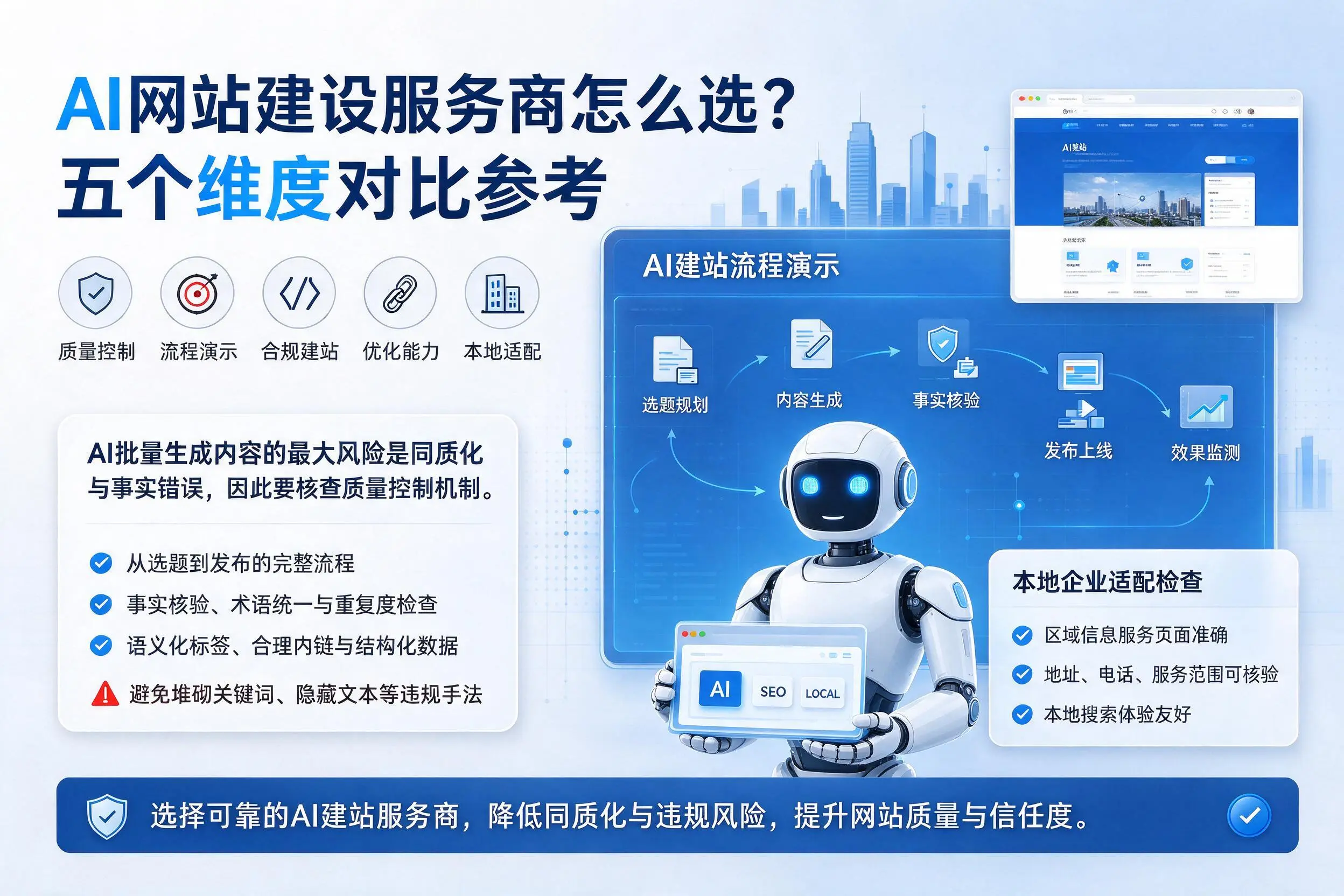 盐城AI网站建设服务商怎么选?五个维度对比参考