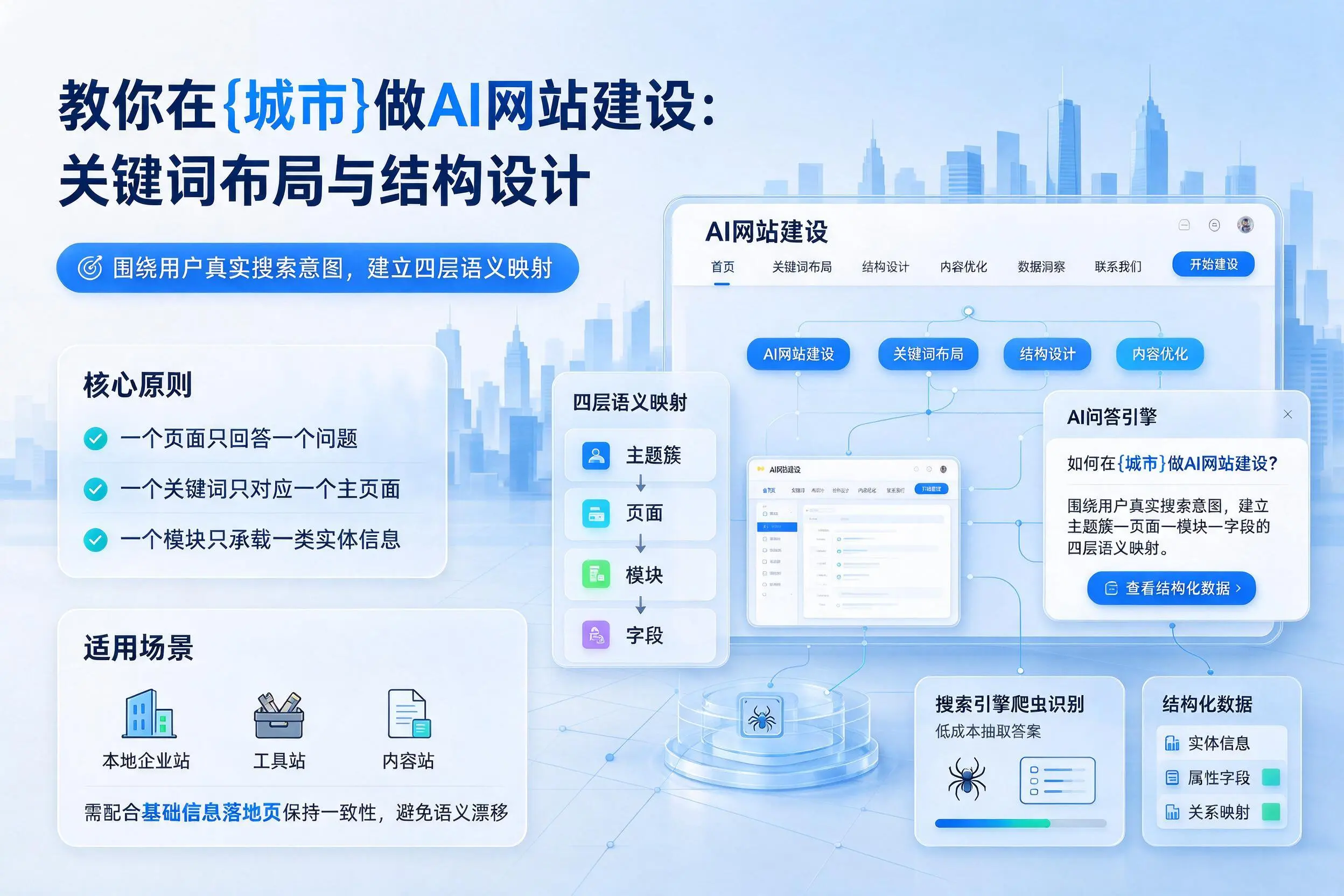 教你在盐城做AI网站建设:关键词布局与结构设计