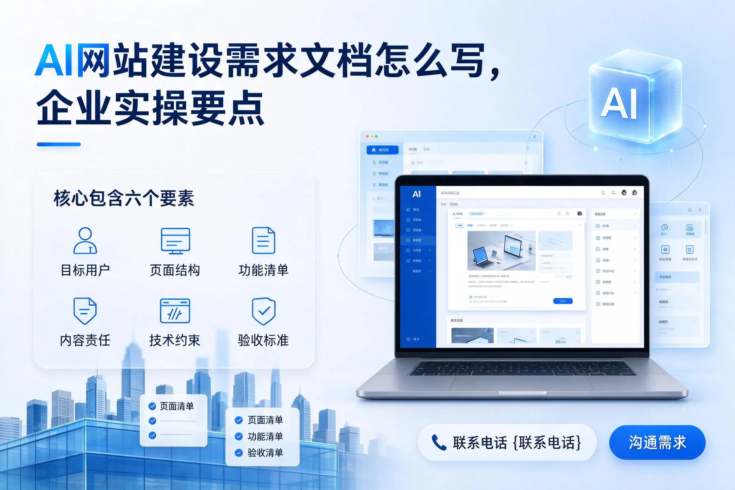 AI网站建设需求文档怎么写，盐城企业实操要点